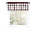 thumbnail image 5 of PowerSellerUSA Semi-Sheer Two-Tone Modern Kitchen Curtain with Classic Plaid Gingham Pattern with Solid Rod Pocket Top, 56" W x 13" L, Valance, 5 of 5