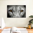 thumbnail image 3 of Elephant Stock Lion Eyes Pop Wall Art - Horizontal Canvas Wall Art - Living Room Wall Decor - Animal Canvas - Gray And Orange Decor - 12" x 8", 3 of 8