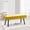 Yellow, variant on NORDICANA Modern Entryway Bench Teddy Velvet Upholstered End of Bed Bench Tufted Ottoman Bench Dining Bench with Thick Cushion Seated for Living Room, Bedroom