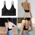 thumbnail image 1 of de nailon para mujer y niña, finos, acolchado, cómodo, , camiseta sin mangas Negro Hugo Chaleco de algodón bralette para mujeres, 1 of 10