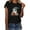 7Black, variant on Drses Women's Halloween Ghost & Pumpkin Graphic T-Shirt - In My Spooky Era Short Sleeve Crew Neck Tee