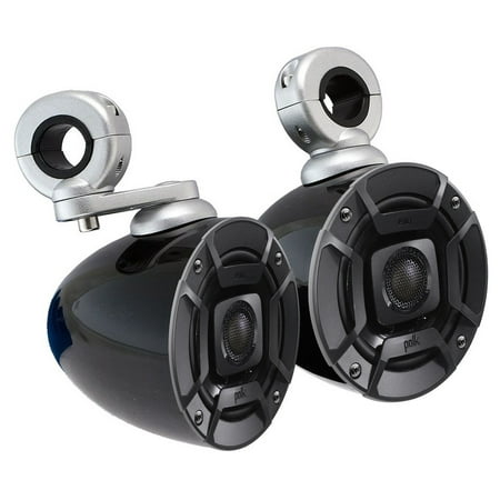 (2) Polk Audio DB402 4" 270w Marine Wakeboard Tower Speakers+Kicker Enclosures