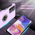 thumbnail image 5 of Galaxy A23 5G Case, Samsung Galaxy A23 5G Case with HD Screen Protector, Shockproof Samsung A23 Case with 360° Magnetic Ring Holder Kickstand Phone Case for Samsung A23 5G Purple, 5 of 7