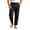 Black, variant on Mens Outdoor Pants Elastic Waist Button Zipper Fly Water Resistant Breathable Quick Dry Straight Leg Trousers