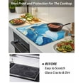 thumbnail image 4 of Stove Top Covers for Electric Stove 36x21 Inches, Blue Marble Heat Insulation Fireproof Glass Cooktop Protector, Modern Ink Painting Abstract Art Multipurpose Countertop Stovetop Cover for Kitchen, 4 of 8