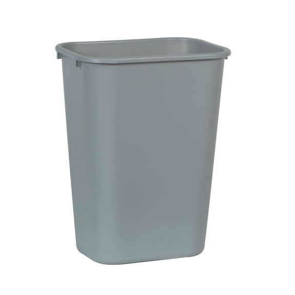 Rubbermaid Office Trash Can, 10.25 Gallon Plastic Rectangular Open Top Wastebasket Garbage Bin, Gray
