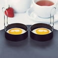 thumbnail image 2 of 4 Pcs Egg Ring Pancake Ring Set Stainless Steel Fried Egg Molds Griddle Pancake Shapers for Breakfast Omelette Sandwich (Round Style）, 2 of 9