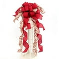 thumbnail image 6 of Christmas Tree Topper, Rustic Buffalo Plaid Decorative Bow for Holiday Décor, 40" x 12", 6 of 6