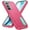 Pink/Aqua Blue, variant on KOMI for Samsung Galaxy S22 Case for Samsung S22 Phone Case with Built in Kickstand,Shockproof/Dustproof/Drop Proof Military Grade Protective Cover for Galaxy S22 5G 6.1 inch Red/Black