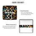 thumbnail image 5 of KLL Teal Leopard Print Tissue Box Cover,Leather Tissue Holder Square Facial Tissue Case Facial Paper Organizer Dispenser for Bathroom, Vanity Countertop, 5 of 7