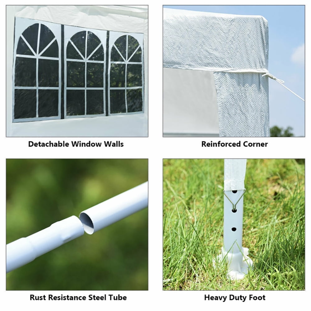 Aimee Lii 10 x 10 Feet Outdoor Side Walls Canopy Tent with 4 Removable Sidewalls, Outdoor Canopy for Backyard