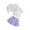 Purple-01, variant on Owordtank Little Baby Girls Summer 3 Piece Outfits Long Sleeve Hollow Cover Up Tops   Sleeveless Camisole   Pleated Skirt Set