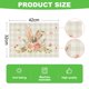 thumbnail image 2 of Juego de 4 manteles individuales de Pascua con diseño de flores de conejo, decoración de mesa de cocina de primavera de temporada, decoración de fiestas navideñas en interiores., 2 of 5