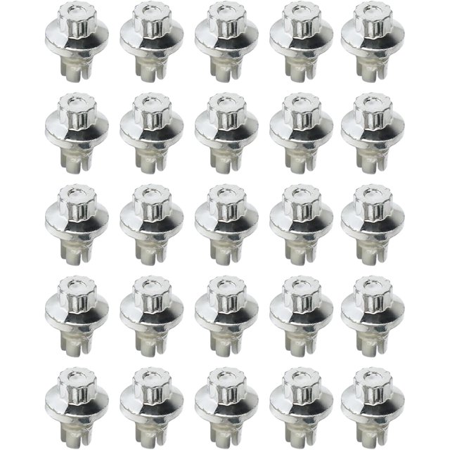 Aramox Rivets de Roue de Voiture, 25 Pcs Rivets de Jante Rivets à Lèvres Écrous pour Jantes de Roue Série AH Ds Vis à Lèvres Pneu