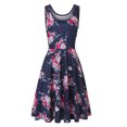 thumbnail image 1 of IROINNID A-Line Dress For Women Sleeveless Printed Skinny Long Dress V-Neck Knee-Length Dress, 1 of 6