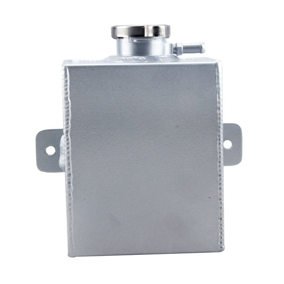1.2L Aluminum Coolant Overflow Expansion Universal Reservoir Tank Bottle with Cap Silver