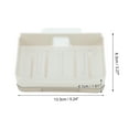 thumbnail image 4 of Unique Bargains 1 Pc Soap Dish Removable Double Layer Soap Holder for Bathroom Beige, 4 of 6