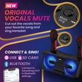 thumbnail image 4 of KaraoKing New 2020 Karaoke Machine for Adults and Kids 2 Wireless Karaoke Microphone, SD Card, USB, Bluetooth Compatible, LED Lights Home, Bachelor Party, Picnic, Outdoor Indoor, 4 of 4