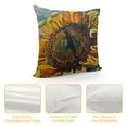 thumbnail image 4 of Fenyluxe Decorative Couch Throw Pillow Covers, Square Set Cushion Case, Soft Couch Pillow Covers - Sunflower Pattern White, 4 of 5