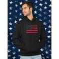thumbnail image 2 of Land Of The Free Banner Hoodie Men -Image by Shutterstock, Male Medium, 2 of 4
