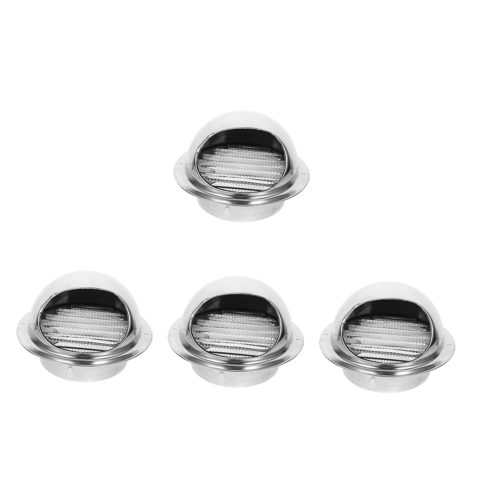 OUNONA 4pcs Stainless Steel Dryer Vent Cap Stainless Steel Dryer Vent Cover Round Ventilation Hood Stainless Steel Ventilation Vent Round Vent Outlet Cover