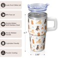 thumbnail image 3 of 20OZ Dog Paw Insulated Tumbler with Handle Stainless Steel Double Wall Cup Great Dog Lover Gifts Unique Birthday Christmas Presents for Women Men Maintains Hot and Cold Drink Temperatures, 3 of 6