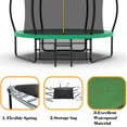 thumbnail image 6 of 10FT Trampoline with Safety Enclosure Net & Ladder for Kids,Outdoor Recreational Trampolines,Green, 6 of 9