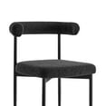 thumbnail image 3 of Shannon Dining Chair with Matte Black Iron and Black Fabric - Set of 2, 3 of 12