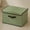 Green, variant on Fabric Storage Bin with Lid, Foldable Decorative Storage Box with Handles for Closet Shelf Bedroom Home Organization(Coffee,27X26X20cm)