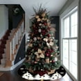 thumbnail image 4 of Christmas Tree Skirt Xmas Tree Skirt Christmas Tree Mat for Home Party Holiday Indoor Outdoor Winter Christmas Tree Decorations 35", 4 of 6