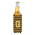 thumbnail image 2 of Carolines Treasures CJ1053-QMUK Letter Q Chevron Black and Gold Ultra Beverage Insulators for slim cans  Slim Can, 2 of 2