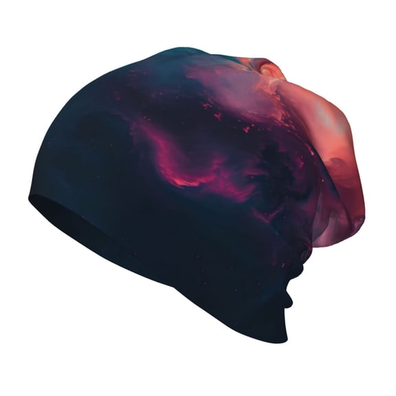 Xecao Cosmic Paint Swirl Print Beanie Hat Toddler Girls Boys, Baby Hats Winter Warm Knitted Thermal, Kids Winter Caps