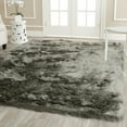 thumbnail image 3 of SAFAVIEH Paris Darwin Plush Polyester Shag Runner Rug, Titanium, 2'3" x 6', 3 of 11