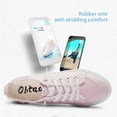 thumbnail image 6 of Obtaom Women's Play Fashion Sneaker Coral Pink Comfortable Walking Shoes Sweet Pink Canvas Slip on Shoes(Pink US10), 6 of 9