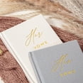 thumbnail image 5 of MUUJEE His and Her Vow Books (Set of 2) - Grey and Ivory Gold Foil Embossed Notebook Journal for Wedding Ceremony Vow Renewal - Wedding Gift Ideas, 5 of 9