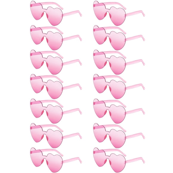 Gafas de Sol Geopty en Forma de Corazón Rosa para Mujeres x14 Pack