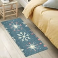 thumbnail image 4 of Cute Christmas Snowflakes Bathroom Rug 39x20 Non Slip Quick Dry Washable Bathroom Mats for Bedroom Living Room Kitchen, 4 of 7