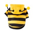 thumbnail image 2 of Frogued Pet Bee Costume Hood Dog Halloween Clothes Winter Warm Pet Hoodies Cat Holiday Cosplay Outfit for Small Medium Dogs Cats (Yellow,S), 2 of 13