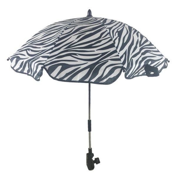 Stroller Umbrella with Universal Clamp Zebra Strip UV Protection