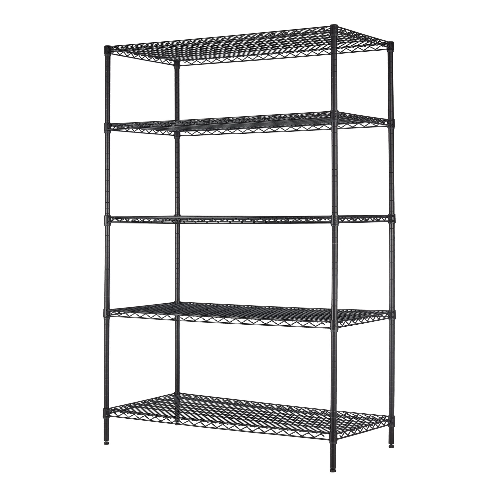 Hyper Tough Black Wire Shelf 5-Tier Heavy Duty 72