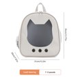 thumbnail image 3 of Mochila de animales de PU Ventana transparente Suministros para mascotas resistentes al desgaste (Caqui), 3 of 8