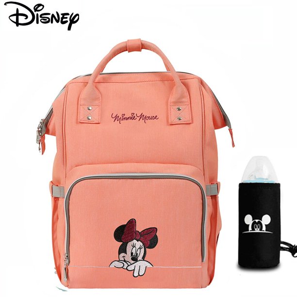 Disney USB Diaper Bag Backpack Mummy Maternity/Nappy Bag Baby Bag Baby Mickey Mouse Travel Nursing Bag Baby Care Bag Wet Bag Gao Jinjia LED