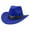 Blue 54, variant on LIspipm Western Cowboy Hat for Men Women Classic Felts Rolled Brim Hats Adjustable Leather Belt for Packable Travel Black 54