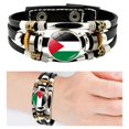 thumbnail image 2 of Pulsera Cuero Palestina Ajustable 3 Hilos para La Motivación Conciencia, 2 of 9