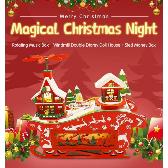 DIY Miniature Christmas House Christmas Holiday Gift