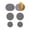 Grey, variant on YIFAEUX 6Pcs Shoe Hole Patch Round 3 Sizes Self-Adhesive Wear Resistant Universal Sports Casual High Heel Shoes Upper Repair Sticker Kit