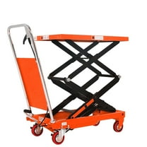 Tory Carrier 330lbs W/ 43.3" Lift Hydraulic Double Scissor Lift Table Cart