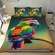 thumbnail image 1 of Loro Conjunto de sábanas temático, trío de piezas, cómodo y amigable con la piel, diseño único, regalo de decoración para el hogar para familiares, amigos y fans, 90 cm * 190 cm, 1 of 6