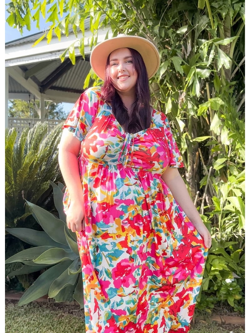 summer colorful dresses for while the versatile silhouette makes dressing up or down a breeze Cassie LIZ Plus Size Dresses