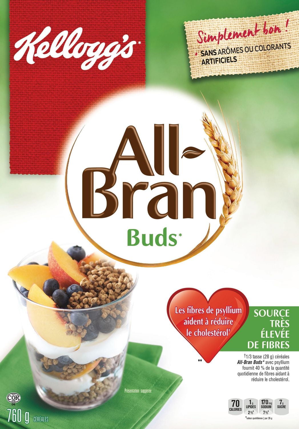 Test SKU-Céréales Kellogg's All-Bran Buds, 760 g